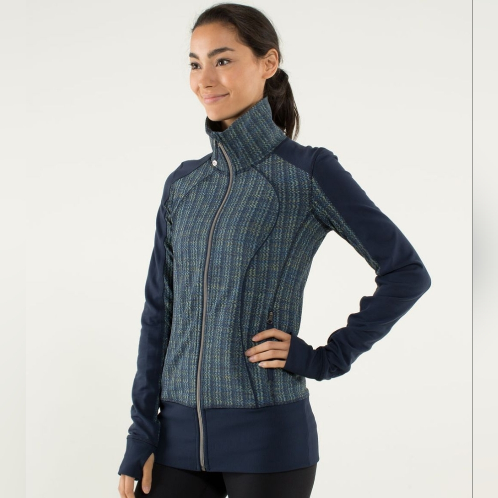 Lululemon Nice Asana Jacket in Ziggy Wee August Inkwell / Inkwell